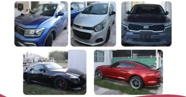 Vehículos de lujo son asurados tras cateo en Residencial Terranova (Foto de Fiscalía General del Estado de Campeche)