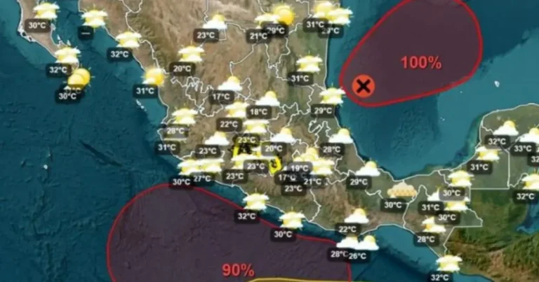 ciclones simón e isaías dos zonas de baja presión son vigiladas cerca de méxico
