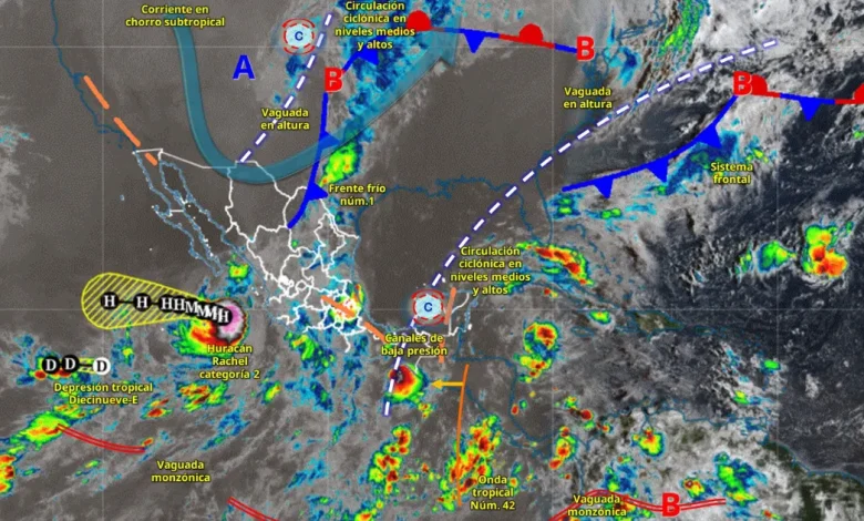 clima hoy 1 de octubre rachel y lluvias intensas