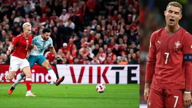 Dinamarca 2-4 Portugal Rafael Leão toma el número 7 de Cristiano Ronaldo