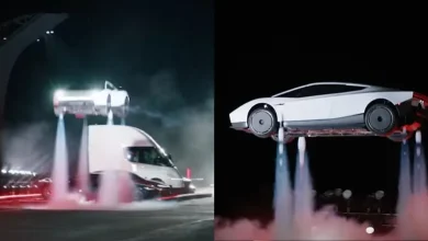 Elon Musk presenta Tesla Roadster ¿El auto volador? (Fotos de internet)