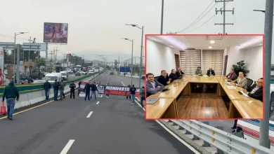 Bloqueo de la México-Pachuca (Fotos de internet)