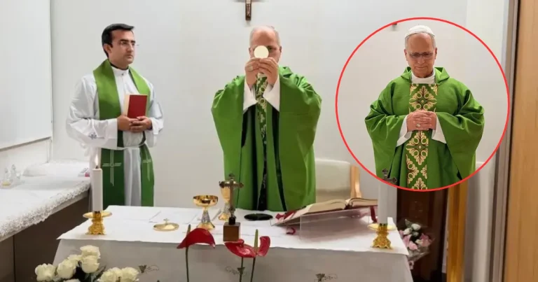 Papa León XIV realiza una misa días después de su cirugía pulmonar (Fotos de redes sociales del Vaticano)