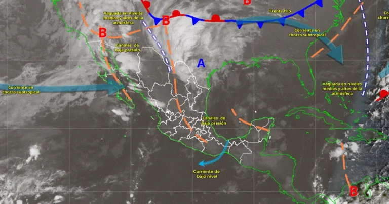 Pronóstico del clima: llegada del nuevo frente frío núm. 4 (Imagen de Conagua)