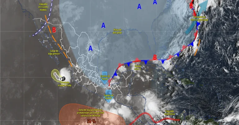 frente frío 2 provocará lluvias torrenciales en cuatro estados