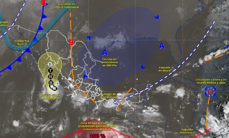 huracán simón y frente frío 2 desatan fuertes lluvias en méxico