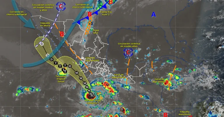 huracán trudy y frente frío 2 causan intensas lluvias
