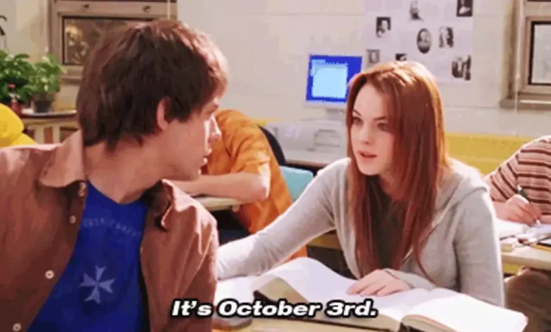 lindsay lohan recrea escena de mean girls por el 3 de octubre