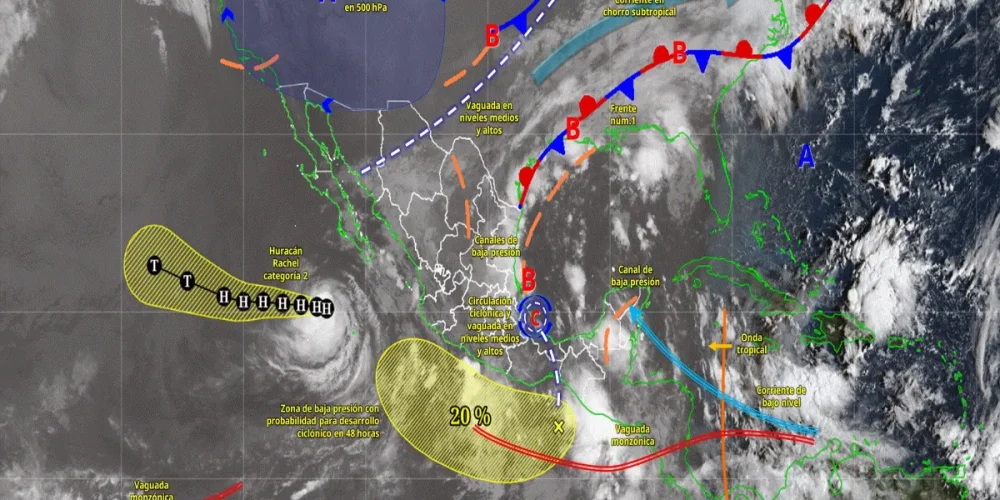 lluvias intensas afectarán a varios estados de méxico